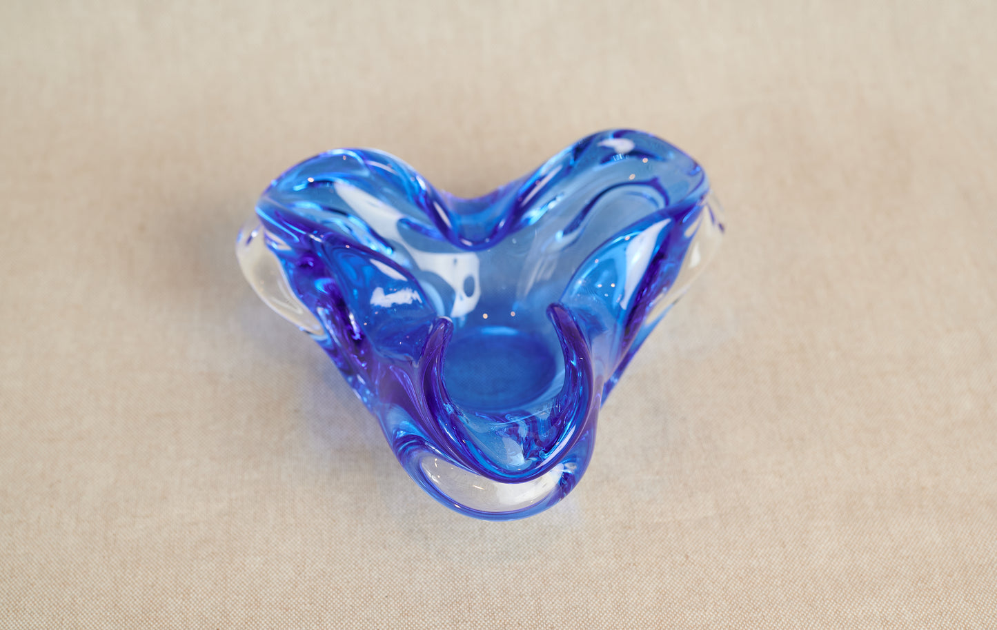 Cenicero azul de Murano