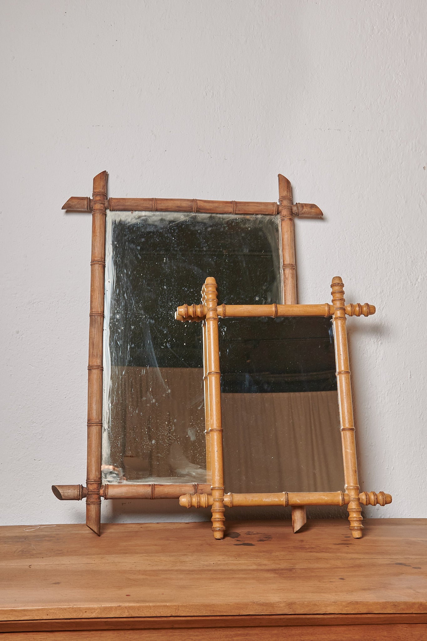 Espejo de bambú antiguo