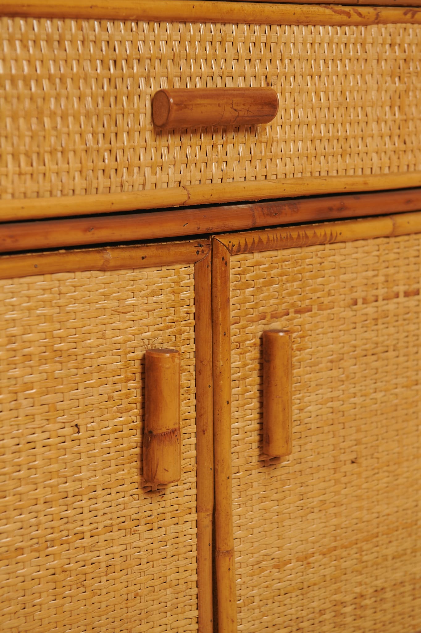 Estanterías de ratán vintage