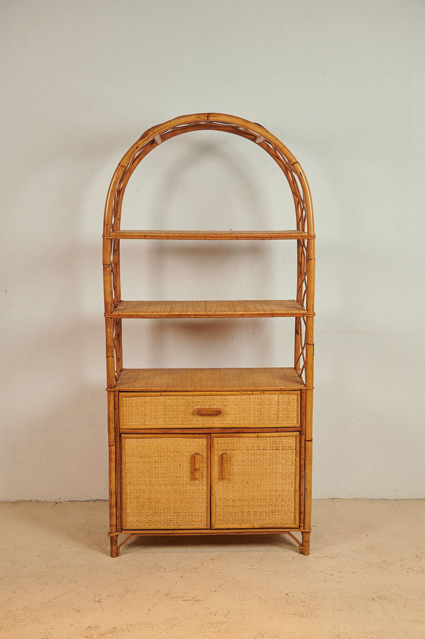 Estanterías de ratán vintage