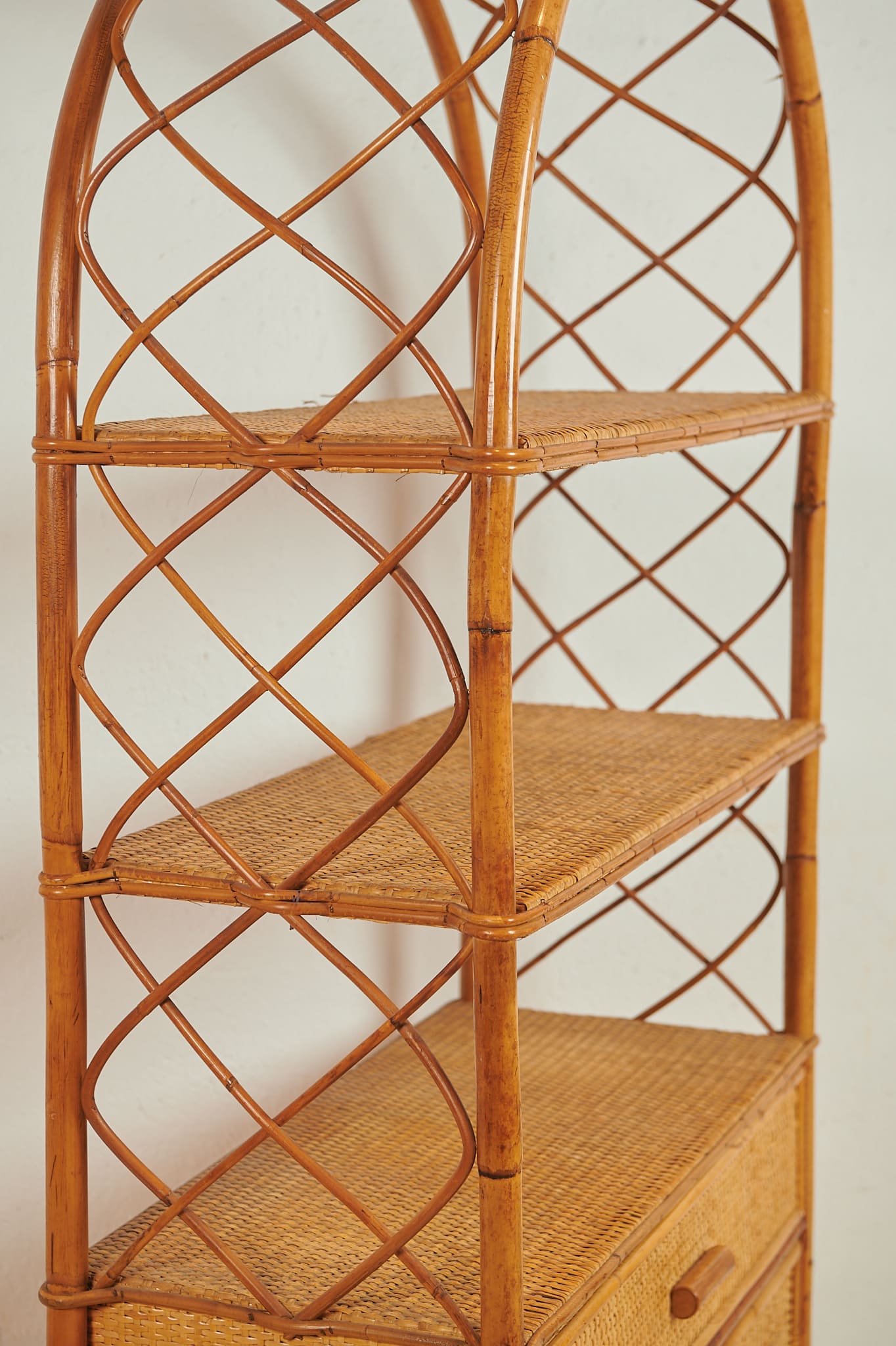 Estanterías de ratán vintage